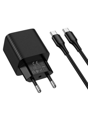 СЗУ Type-C HOCO CS83A 3A PD20W QC3.0 кабель Type-C черный - оптовая продажа фото 4 СЗУ Type-C HOCO CS83A 3A PD20W QC3.0 кабель Type-C черный - фото фото 4