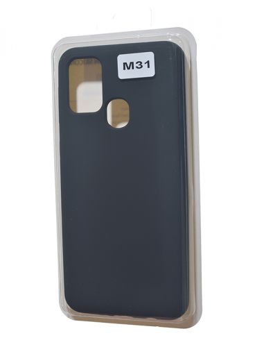 Чехол-накладка для Samsung M315F M31 VEGLAS SILICONE CASE закрытый черный (3) оптом, в розницу Центр Компаньон