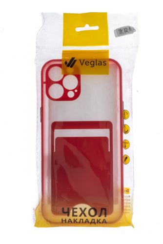 Чехол-накладка для iPhone 12 Pro Max VEGLAS Fog Pocket красный - фото фото 4