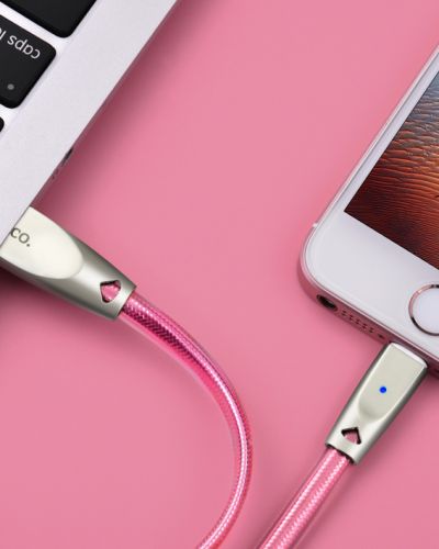 Кабель USB-Micro USB HOCO U9 Zinc Jelly розовое-золото оптом, в розницу Центр Компаньон фото 2