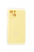 Чехол-накладка для iPhone 13 VEGLAS SILICONE CASE Защита камеры лимонно-кремовый (51) - фото