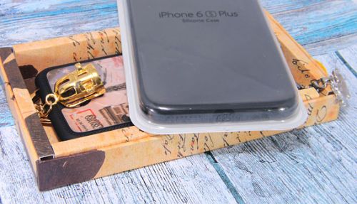 Чехол-накладка для iPhone 6/6S Plus  SILICONE CASE закрытый черный (18) оптом, в розницу Центр Компаньон фото 2