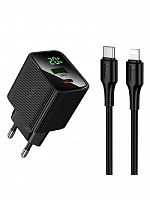 СЗУ Type-C HOCO CS83A 3A PD20W QC3.0 кабель Lightning 8Pin черный - фото
