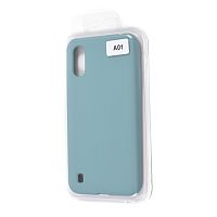 Чехол-накладка для Samsung A015F A01 VEGLAS SILICONE CASE закрытый бирюзовый (2) - фото