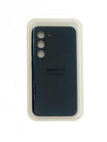 Чехол-накладка для Samsung S911B S23 VEGLAS SILICONE CASE закрытый черный (3) оптом, в розницу Центр Компаньон