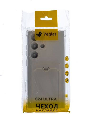 Чехол-накладка для Samsung S928B S24 Ultra VEGLAS Air Pocket прозрачный оптом, в розницу Центр Компаньон фото 4