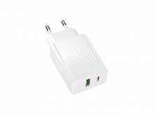 СЗУ Type-C BOROFONE BAS76A Source 1USB 3A PD30W QC3.0 белый - фото