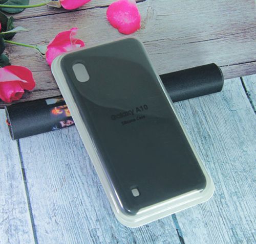 Чехол-накладка для Samsung A105F A10 SILICONE CASE черный (3) - фото