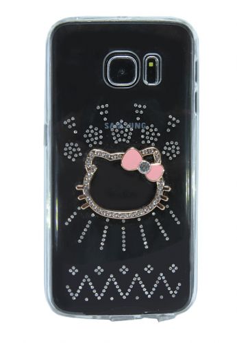 Чехол-накладка для SAMSUNG G925F S6 edge YOUNICOU NEW стразы hello kitty PC+TPU - фото
