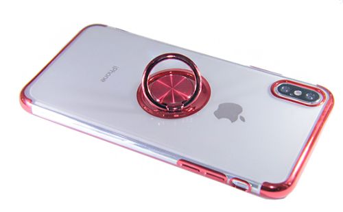 Чехол-накладка для iPhone XS Max ELECTROPLATED TPU КОЛЬЦО красный оптом, в розницу Центр Компаньон фото 2