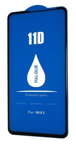 Защитное стекло для XIAOMI Mi Mix3 11D FULL GLUE (синяя основа) пакет черный оптом, в розницу Центр Компаньон фото 2