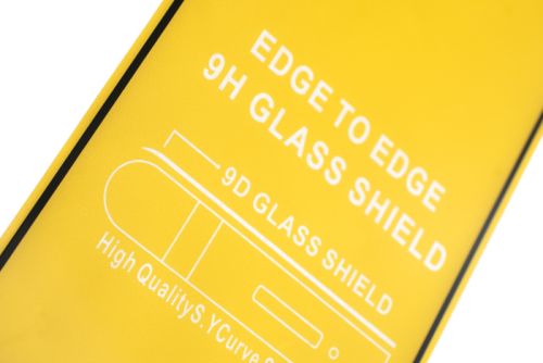 Защитное стекло для XIAOMI Redmi 10C FULL GLUE VEGLAS YELLOW картон черный оптом, в розницу Центр Компаньон фото 2