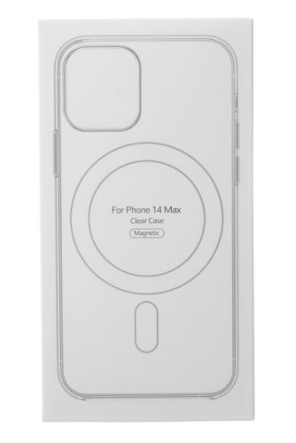 Чехол-накладка для iPhone 14 Plus Clear TPU поддержка MagSafe прозрачный коробка оптом, в розницу Центр Компаньон фото 3