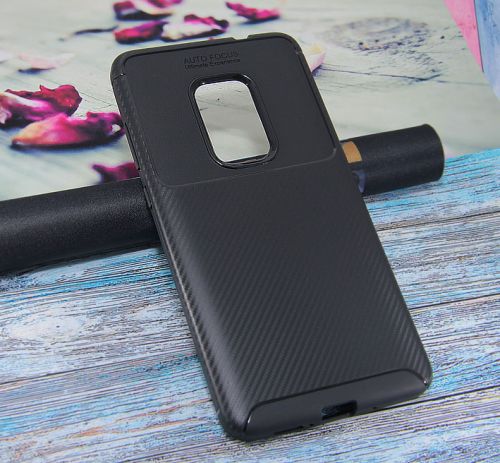 Чехол-накладка для HUAWEI Mate 20 BECATION BEETLES CARBON TPU ANTISHOCK черный - фото
