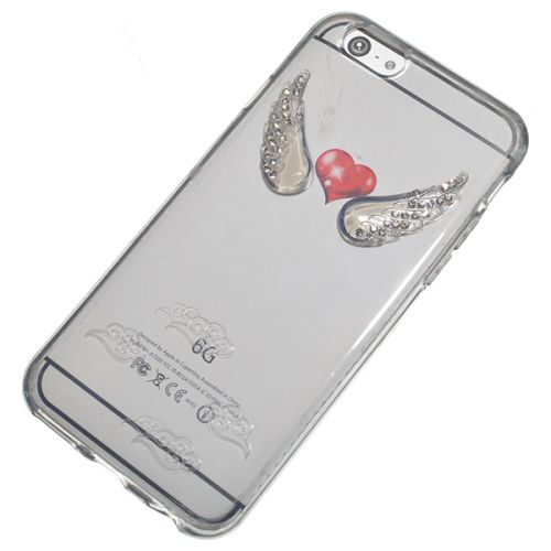 Чехол-накладка для iPhone 6/6S ANGEL TPU стразы черный - фото фото 2