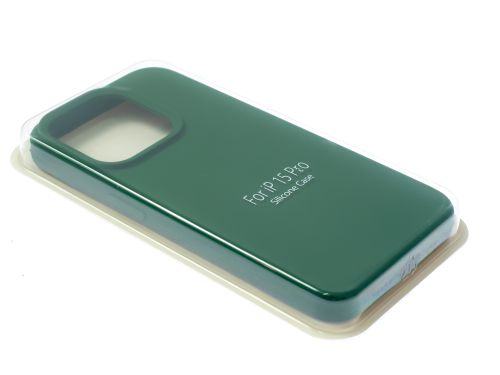 Чехол-накладка для iPhone 15 Pro VEGLAS SILICONE CASE NL закрытый темно-зеленый (49) оптом, в розницу Центр Компаньон фото 2