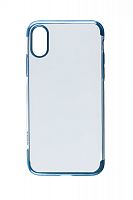 Купить Чехол-накладка для iPhone X/XS ELECTROPLATED TPU DOKA синий оптом, в розницу в ОРЦ Компаньон