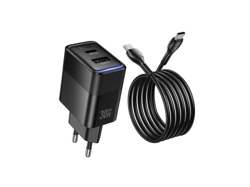 СЗУ USB HOCO CS112A PD30W QC3.0 кабель Type-C черный - оптовая продажа фото 3 СЗУ USB HOCO CS112A PD30W QC3.0 кабель Type-C черный - фото фото 3