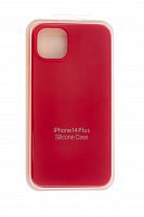 Чехол-накладка для iPhone 14 Plus SILICONE CASE закрытый красный (14) - фото