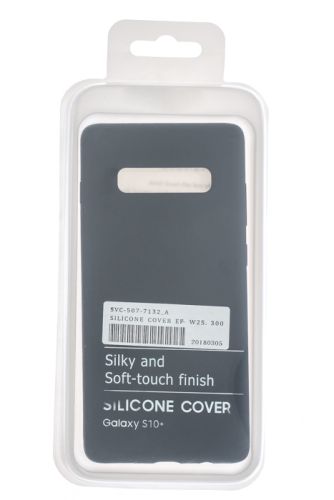 Чехол-накладка для Samsung G975F S10 Plus SILICONE CASE OP закрытый черный (3) оптом, в розницу Центр Компаньон фото 4
