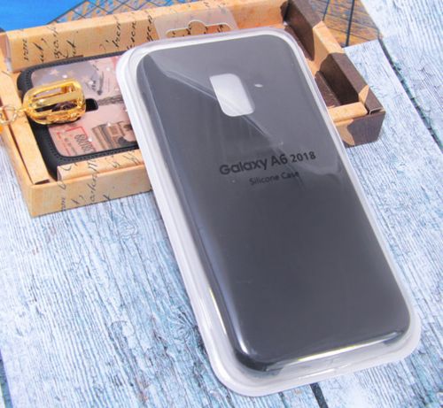 Чехол-накладка для Samsung A600 A6 2018 SILICONE CASE черный - оптовая продажа Чехол-накладка для Samsung A600 A6 2018 SILICONE CASE черный - фото