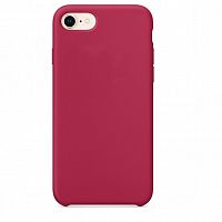 Чехол-накладка для iPhone 7/8/SE SILICONE CASE AAA малиновый - фото