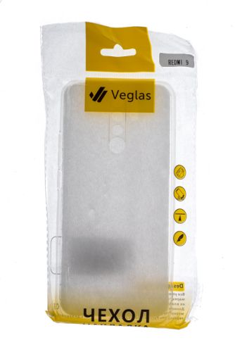 Чехол-накладка для XIAOMI Redmi 9 VEGLAS Air прозрачный оптом, в розницу Центр Компаньон фото 3
