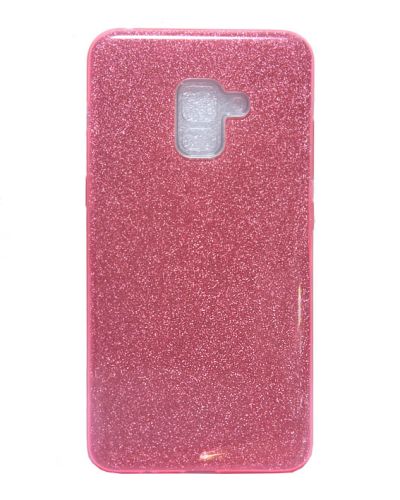 Чехол-накладка для Samsung A730F A8 plus JZZS Shinny 3в1 TPU розовая оптом, в розницу Центр Компаньон