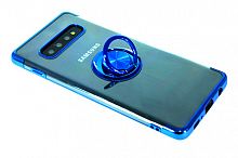 Купить Чехол-накладка для Samsung G975F S10 Plus ELECTROPLATED TPU КОЛЬЦО синий оптом, в розницу в ОРЦ Компаньон