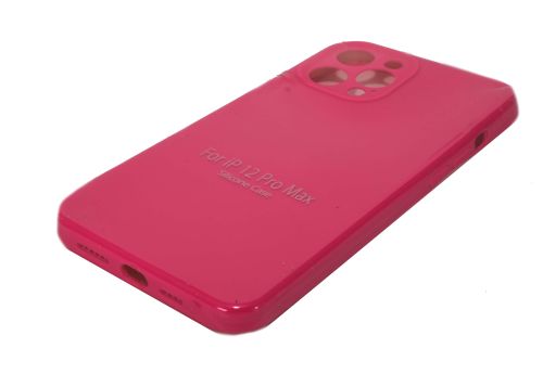 Чехол-накладка для iPhone 12 Pro Max VEGLAS SILICONE CASE NL Защита камеры глубокий розовый (47) оптом, в розницу Центр Компаньон фото 2