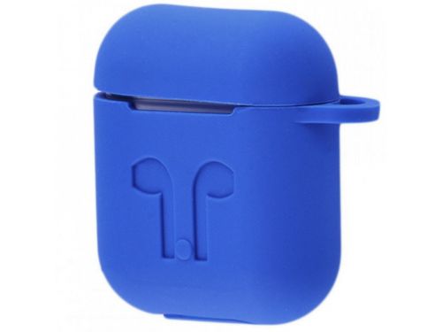 Чехол для наушников Airpods Silicone синий - фото фото 3