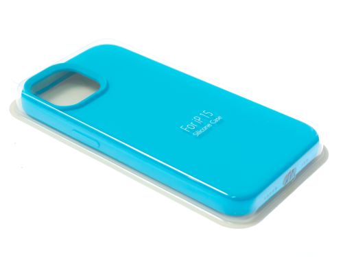 Чехол-накладка для iPhone 15 SILICONE CASE закрытый голубой (16) оптом, в розницу Центр Компаньон фото 2