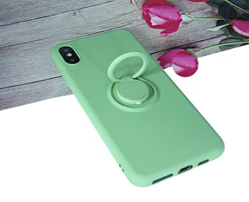 Чехол-накладка для iPhone XS Max SOFT TOUCH TPU КОЛЬЦО зеленый  оптом, в розницу Центр Компаньон
