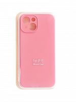 Чехол-накладка для iPhone 15 VEGLAS SILICONE CASE Защита камеры розовый (6) - фото