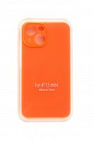 Чехол-накладка для iPhone 13 Mini SILICONE CASE Защита камеры коралловый (27) - фото