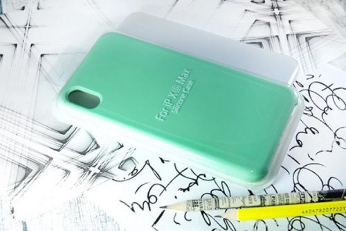 Чехол-накладка для iPhone XS Max VEGLAS SILICONE CASE ментоловый (50) - фото