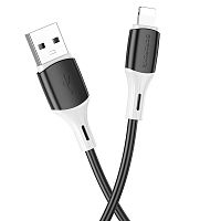 Кабель USB Lightning 8Pin BOROFONE BX79 Silicone 2.4A 1м черный - фото