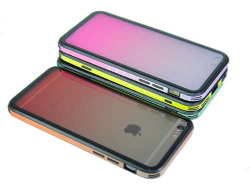 Чехол-накладка для iPhone 6/6S GRADIENT TPU+Glass оранжевый оптом, в розницу Центр Компаньон