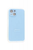 Чехол-накладка для iPhone 13 VEGLAS SILICONE CASE Защита камеры сиренево-голубой (5) - фото