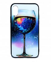 Чехол-накладка для iPhone X/XS LOVELY GLASS TPU бокал коробка - фото