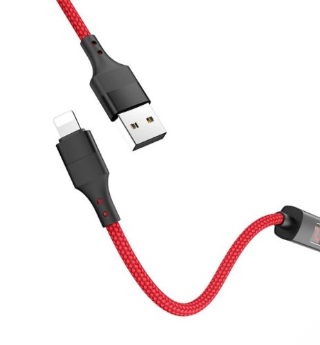 Кабель USB Lightning 8Pin HOCO S13 Central control timing красный оптом, в розницу Центр Компаньон фото 2