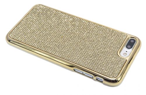 Чехол-накладка для iPhone 7/8 Plus C-CASE стразы РАМКА TPU золото - оптовая продажа фото 3 Чехол-накладка для iPhone 7/8 Plus C-CASE стразы РАМКА TPU золото - фото фото 3