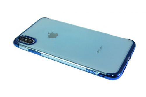 Чехол-накладка для iPhone XS Max ELECTROPLATED TPU DOKA синий - фото фото 4