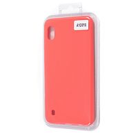 Чехол-накладка для Samsung A105F A10 VEGLAS SILICONE CASE закрытый ярко-розовый (12) - фото