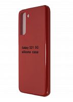 Купить Чехол-накладка для Samsung G991F S21 SILICONE CASE закрытый красный (1) оптом, в розницу в ОРЦ Компаньон