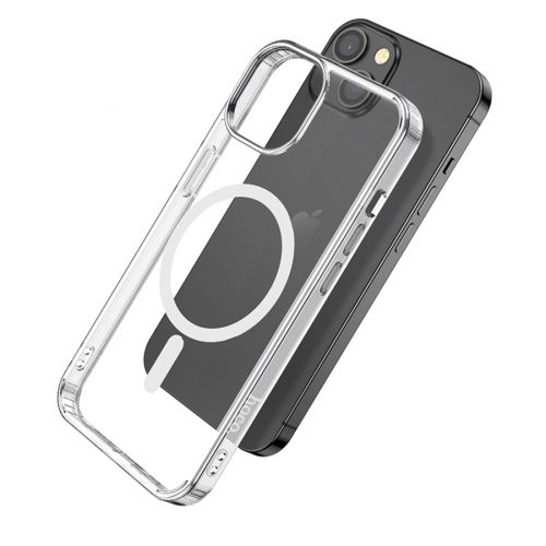 Чехол-накладка для iPhone 15 HOCO Magnetic protective прозрачный - оптовая продажа фото 2 Чехол-накладка для iPhone 15 HOCO Magnetic protective прозрачный - фото фото 2