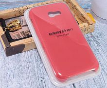 Чехол-накладка для Samsung A320F A3 SILICONE CASE красный - фото