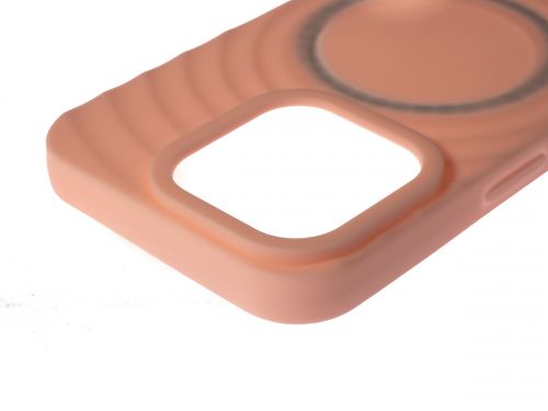 Чехол-накладка для iPhone 15 Pro VEGLAS RIPPLE TPU поддержка MagSafe розовый - фото фото 3