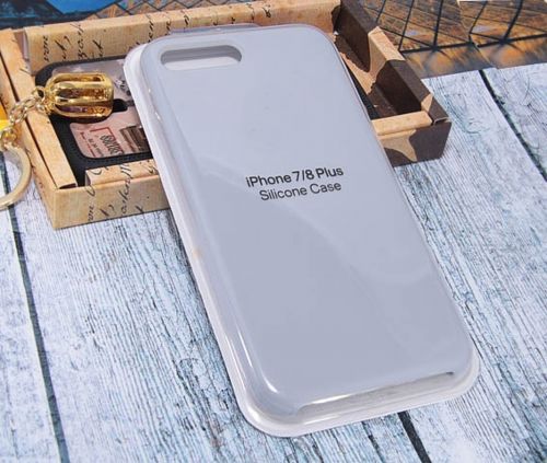 Чехол-накладка для iPhone 7/8 Plus SILICONE CASE светло-серый (26) - фото фото 2