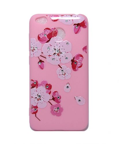 Чехол-накладка для XIAOMI Redmi 4X FASHION Розовое TPU стразы Вид 10 - фото